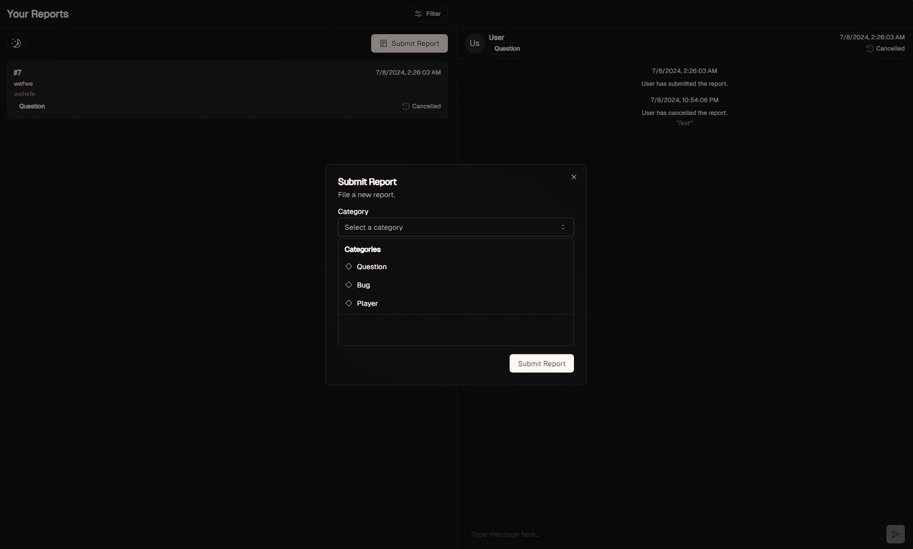 Advanced report system - screenshot 3